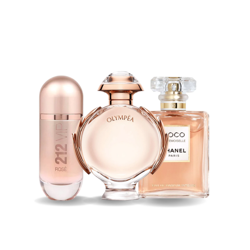 Set de 3 Perfumes | 212 VIP ROSÉ, OLYMPÉA, COCO MADEMOISELLE 100 ml