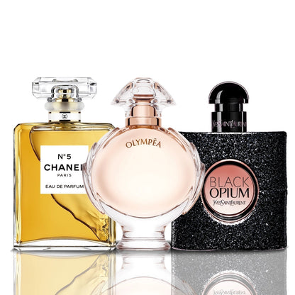 Set de 3 Perfumes | Black Opium + Chanel N°5 + Olympea 100 ml